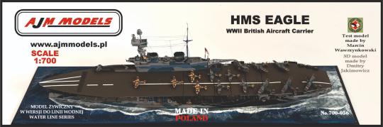 1/700 HMS Eagle WW2 British Aircraft Carrier  