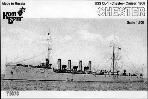 USS Chester CL-1, Cruiser, 1908 