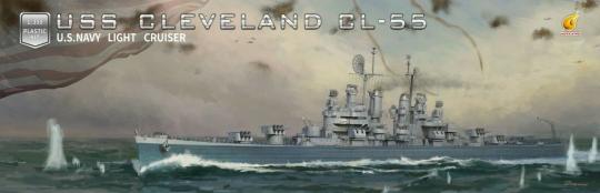 USS Cleveland CL-55 US Navy Light Cruiser 