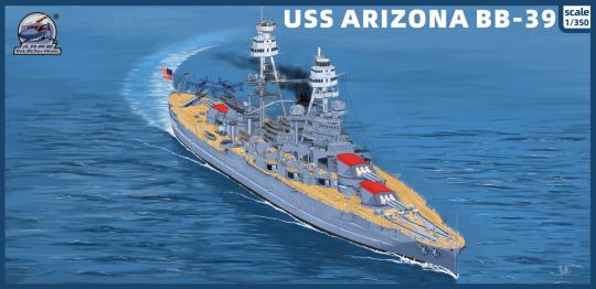 1/350 WWII Battleship USS Arizona BB-39 