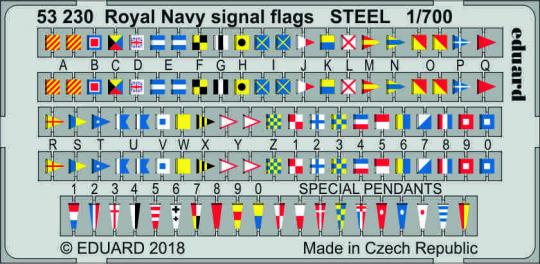 Royal Navy signal flags Steel 1/700 