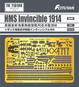 HMS Invincible 1914 PE sheets and barrels 