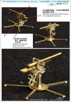 IJA 88 Type 7cm Field AA gun (x4) 