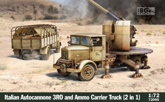1/72 Italian Autocannone 3Ro and Ammo Carrier Truck (2 in 1) 