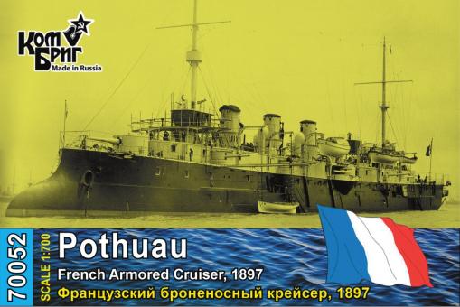 Pothuau, French armoured cruiser, 1897 Full Hull 