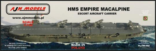 HMS Empire MacAlpine Escort Aircraft Carrier 