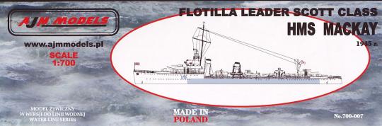 HMS Mackay Flottilla Leader Scott Class 1945 