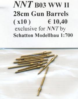 28cm Met.Gun Barrels(x10) WWII 