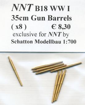 35cm Germ. Gun Barrels (x8) 