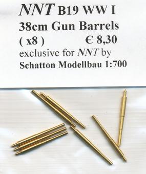 38cm Germ. Gun Barrels (x8) 