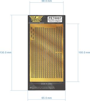 1/700 WWII DKM Large Vessel Rails for CV/BB/CA Kriegsmarine 