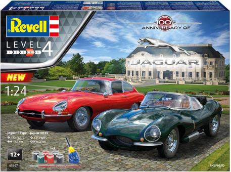 1/24 Geschenkset 100 Jahre Jaguar (E-Type + XK-SS) 