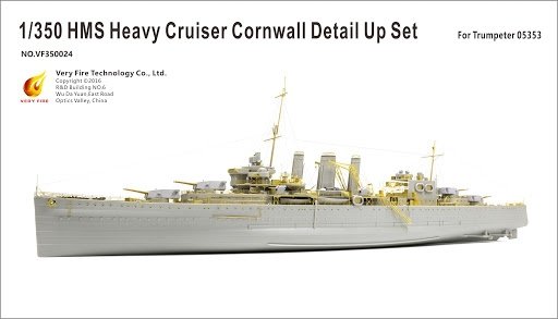 1/350 HMS Cornwall Heavy Cruiser Detail Up Set 