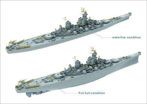 1/700 USS Missouri BB-63 US Navy Battleship Deluxe 