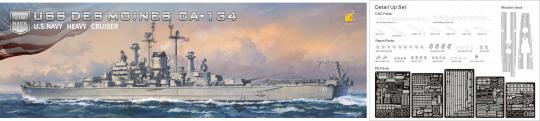 USS Des Moines CA-134 US Navy Heavy Cruiser Deluxe 