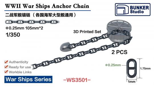 1/350 WWII War Ships Anchor Chain 