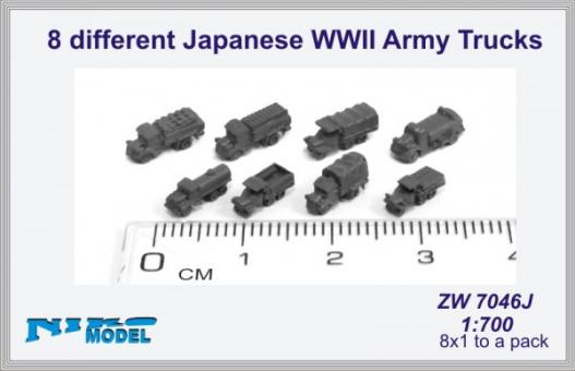 8 different Japanese WWII Army Trucks 