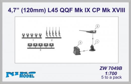 4,7" (120mm) L45 QQF Mk IX CP Mk XVIII (x5) 
