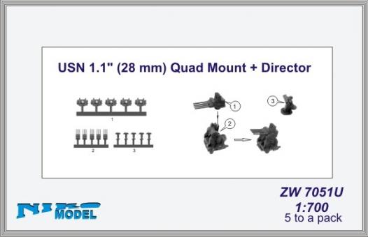 USN 1,1 in (28mm) Quad Mount + Director (x5) 