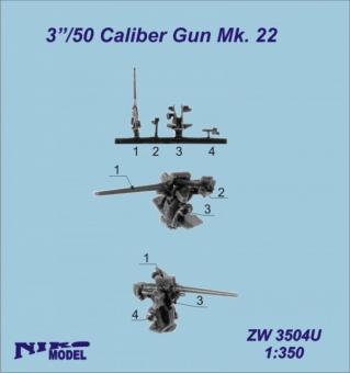 3in/50 Caliber Gun Mk.22 (x4) 