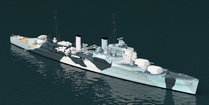 HMS JAMAICA 1942 1/700 
