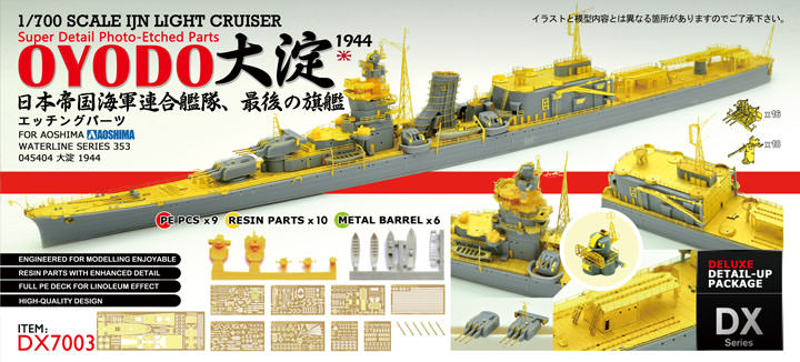 NNT Modell | IJN Light Cruiser Oyodo 1944 Super Detail for Aoshima