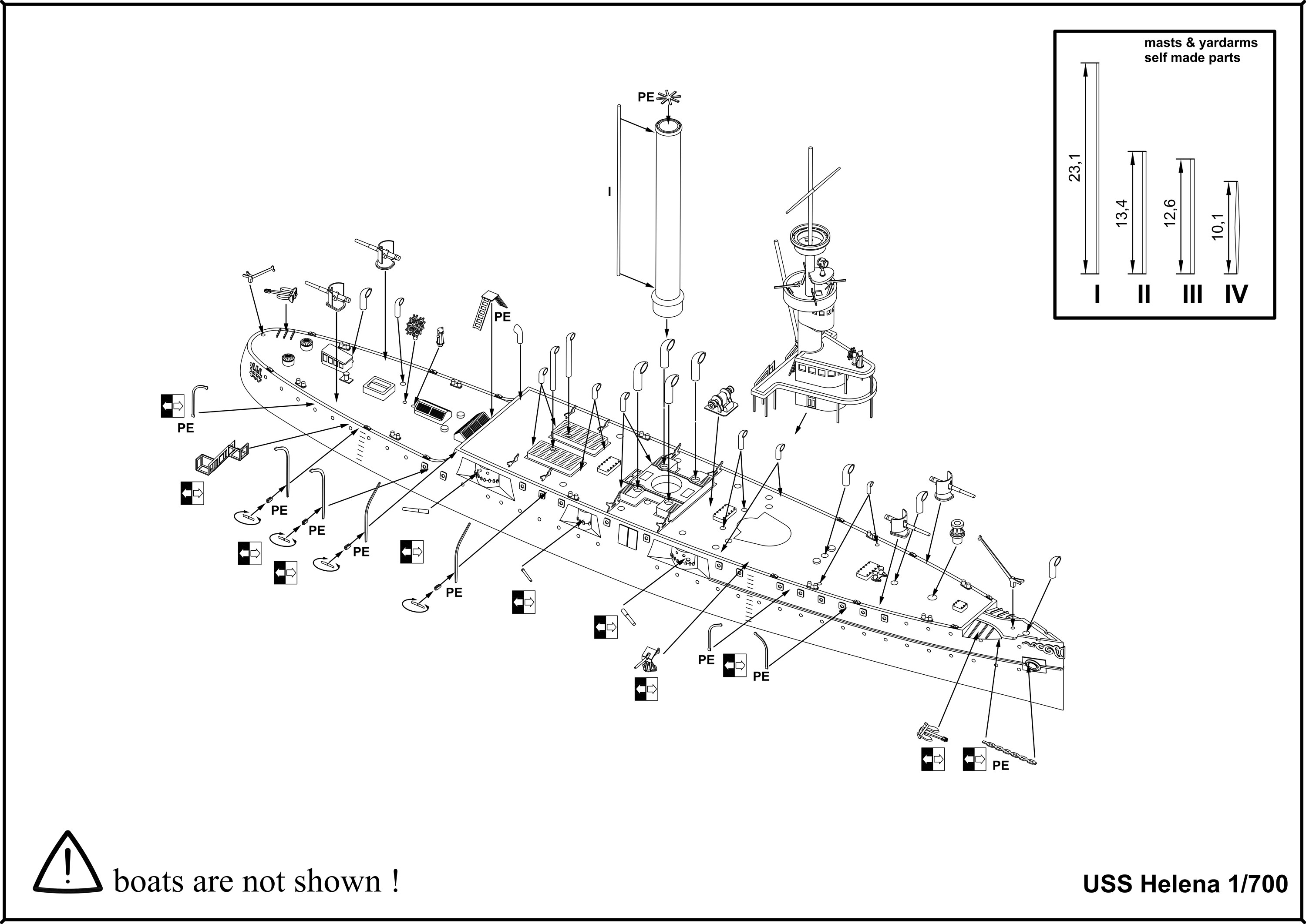 Uss Pg Layout NNT Modell | Helena USS PG-9 | online kaufen
